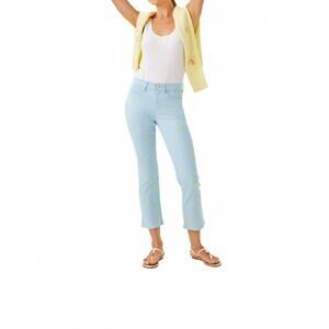 NEW LILLY PULITZER annet high rise crop flare pants in bluette